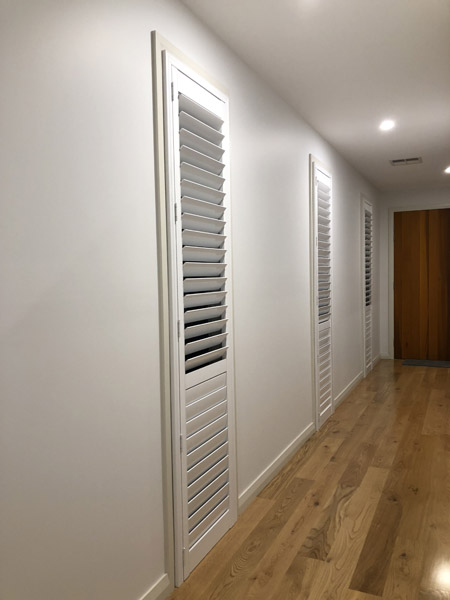 Sydney plantation shutters for sliding doors