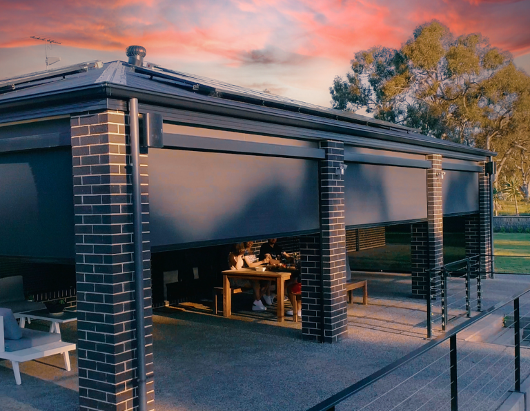 Outdoor roller blind in Central Coast
