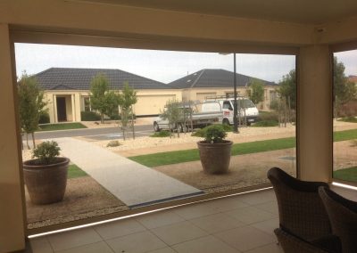 outdoor roll-up blinds in Newcastle house