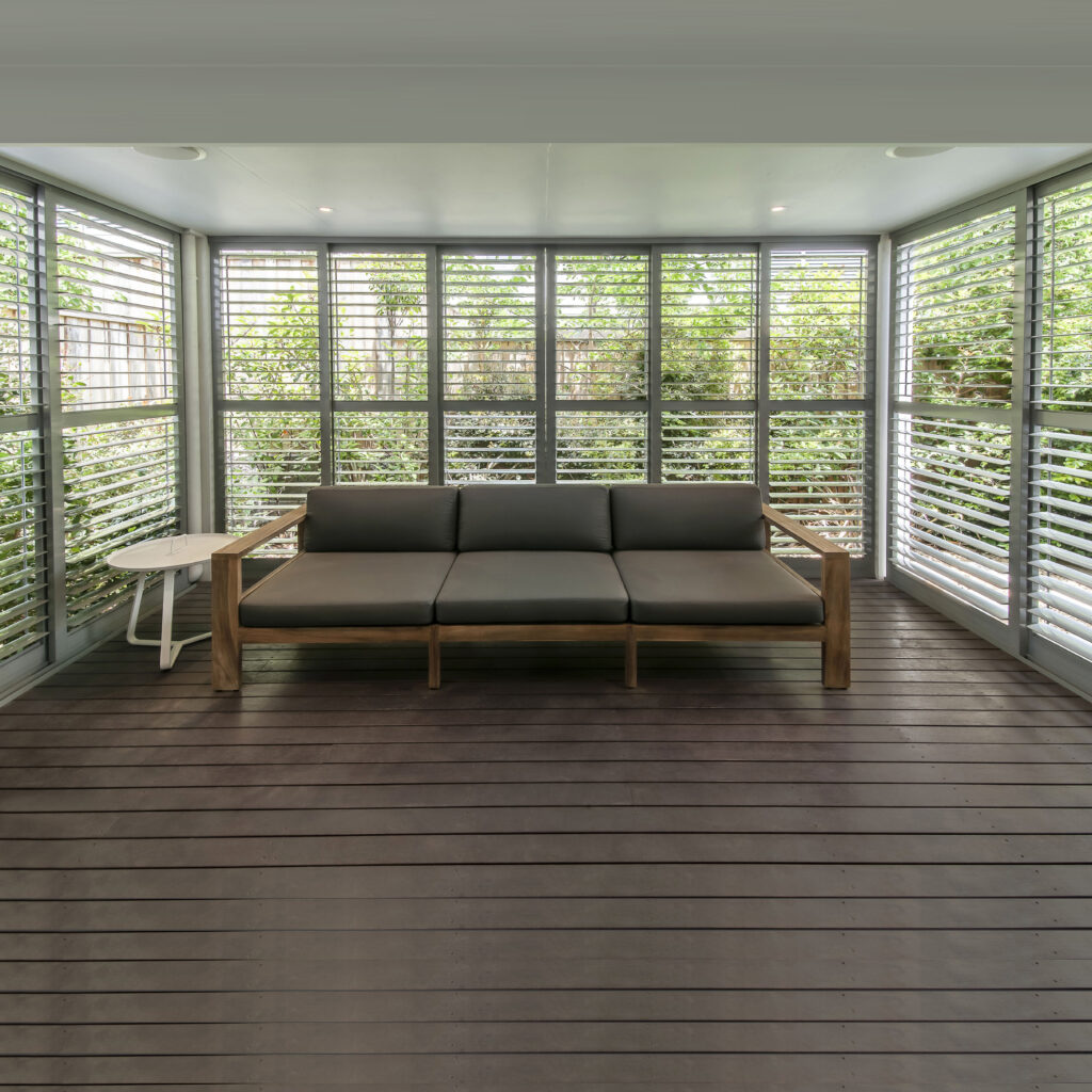 Outdoor plantation shutters are a great option to add extra style to your home