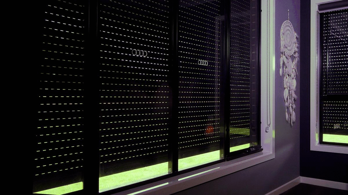 Roller shutters interior blackout