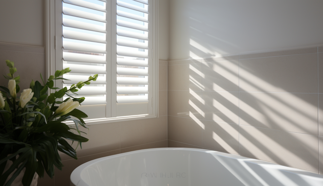 plantation shutters in bathroom