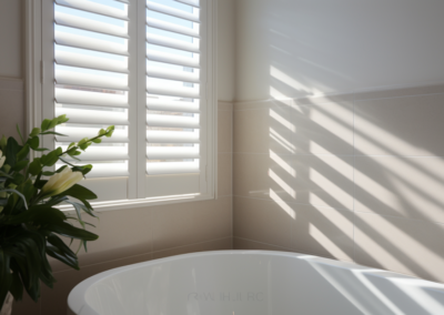 plantation shutters in bathroom