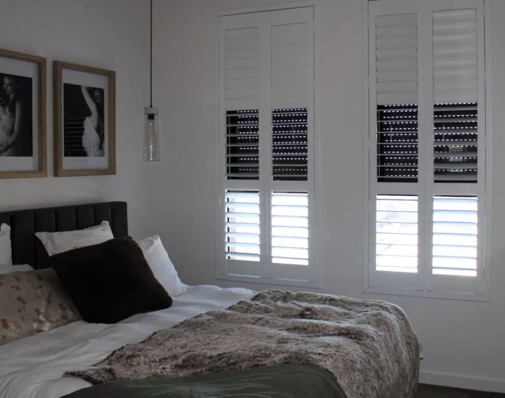 roller shutters with plantation shutters combined