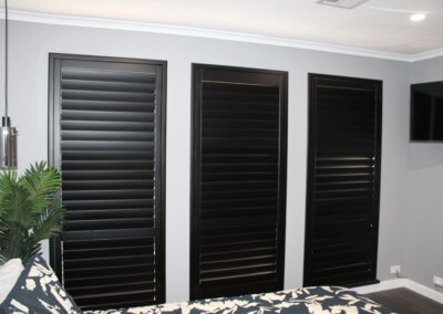 black plantation shutters Newcastle